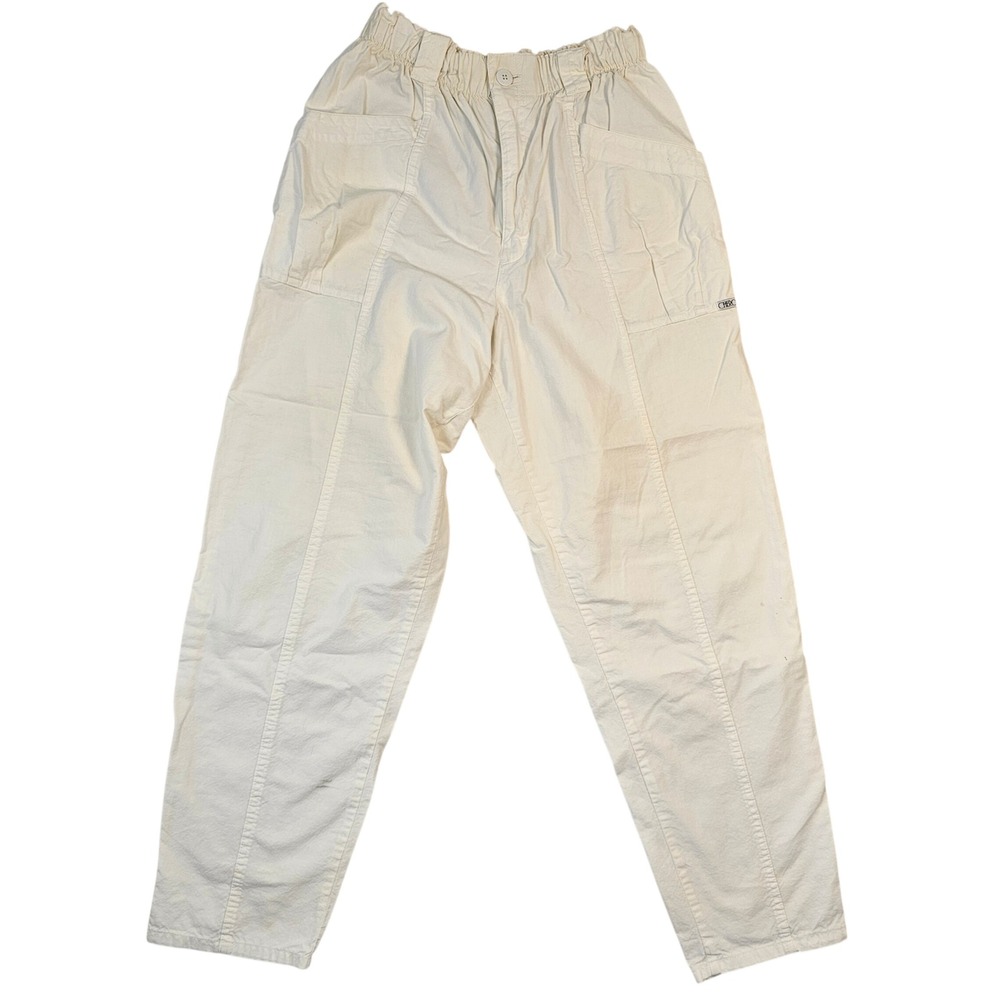 Cherokee Vintage 90s High Waisted Tapered Pants Cream Off White Size 12 USA Made